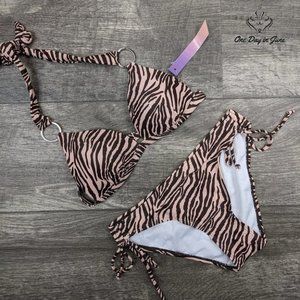 Mollybell Zebra Padded Ring Bikini Swimsuit